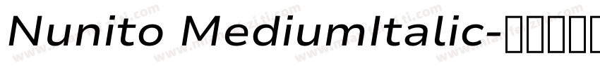 Nunito MediumItalic字体转换